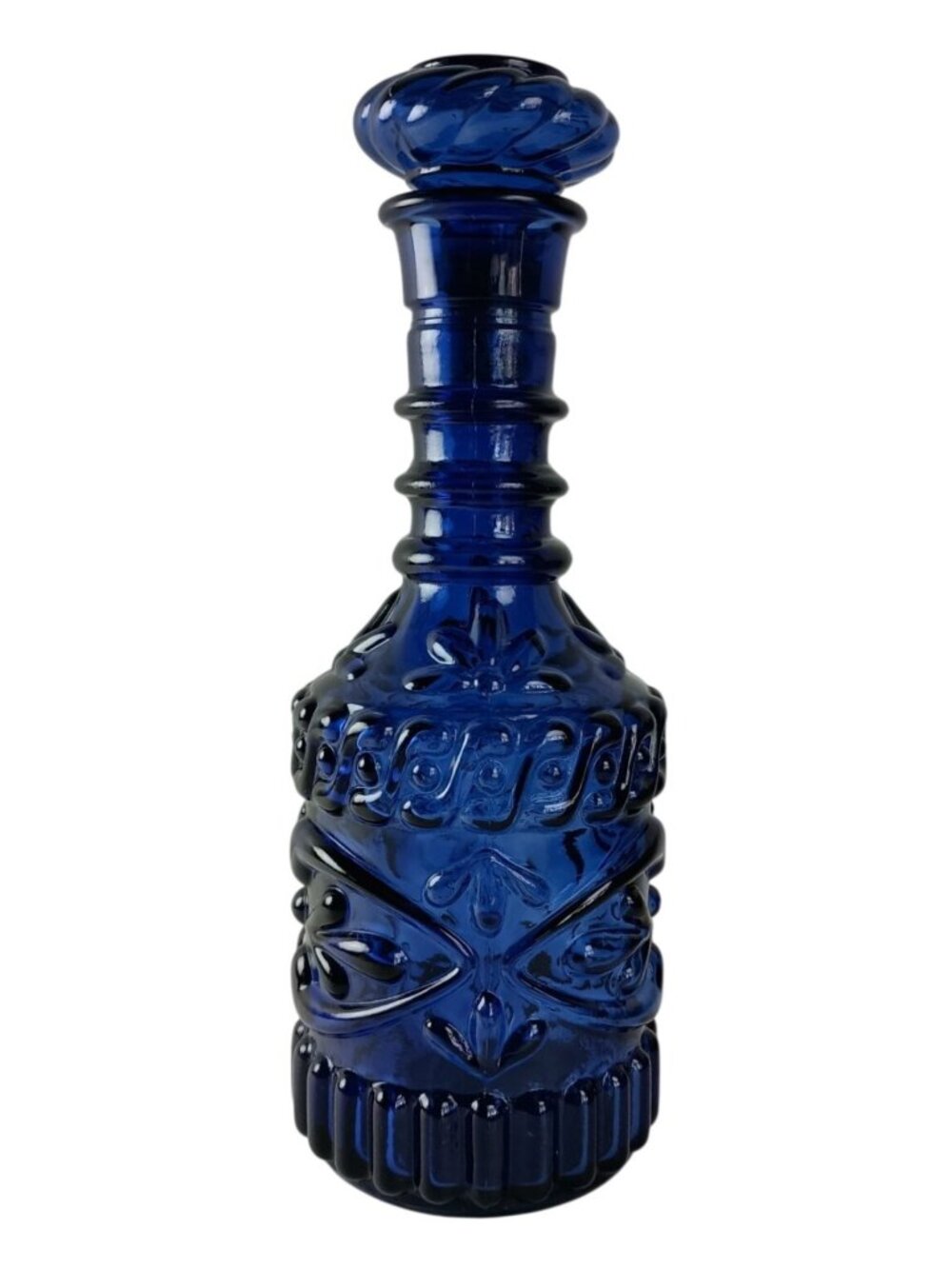 Cobalt Blue Kentucky Derby Jim Beam Decanter 1960 Empty Bottle Vintage